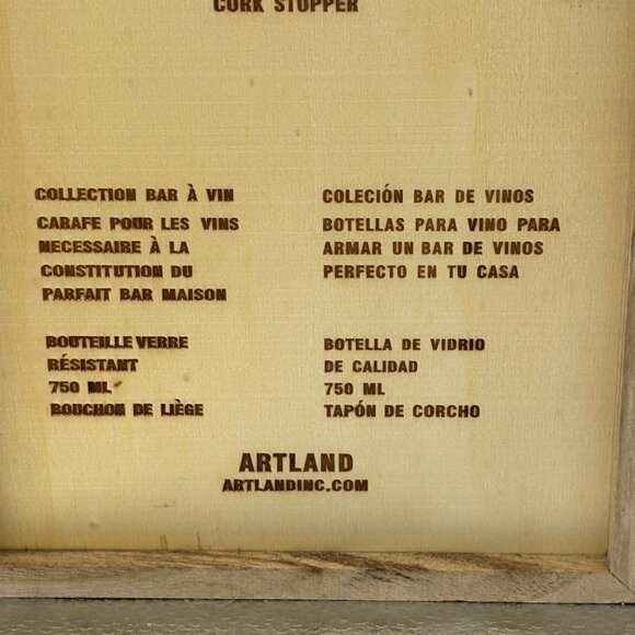 Wine Bar Decanter With Cork Stopper 750ml Premium Glass For Red Wines By Artland - Picture 5 of 16